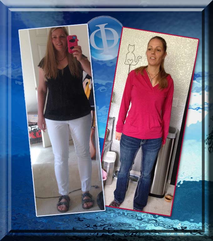 Kat went from a size 14 to a size 6 and has lost more than 36lbs since April.