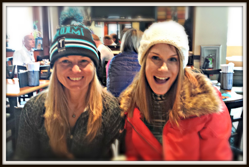 Roberta and Denise enjoying a Sushi lunch break at Northstar Tahoe.