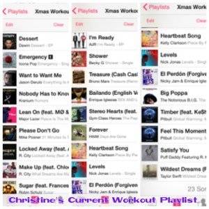 Christine wants to start a tradition of sharing playlists, music is a powerful motivator!